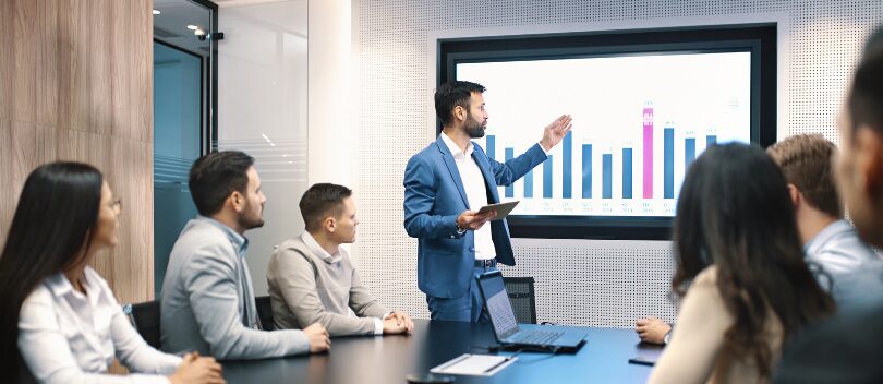 Board of directors in meeting being accountable