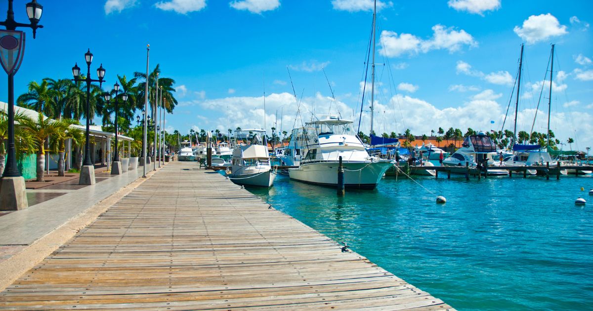 picturesque harbour in the Caribbean. a common target for board cybersecurity attacks these days